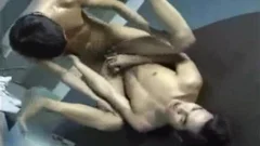 Hard ramming next to asian teen chick