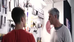 Family knob - young Son acquires Taught A Lesson By Daddy