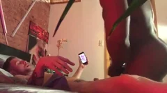 White cutie Takes dark rod unprotected