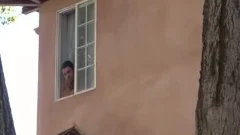 Follado Empotrado Contra El Arbol