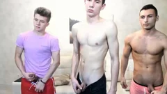 3 Russian handsome twinks With Great Round poopers,nice cocks On web camera