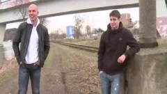 humongous rod Daddy Public Sex And Facial