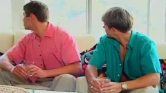 Two concupiscent fine guys Stroking Their weenies