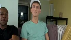 Izzy In White boy sucks Tthis chab dark knob