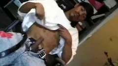 Thug Jacking Off His Monster Wood