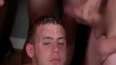 Bukkake Loving twink receives banged