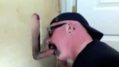 Gloryhole engulf Off Of Curious Married lad