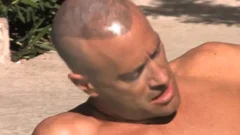 Buff Bramrodie Beats Off By The Pool