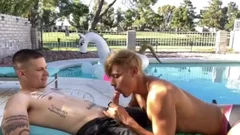 Dillon Anderson pokes Alam Wernick