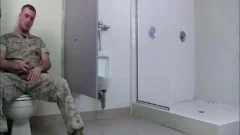 Army teens Glory hole threesome