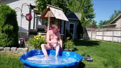 Baby dick Jeffrey Shaving His Body Outside