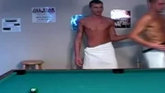 beautiful males In Towels Playing Pool Then something Happens