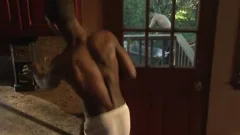kinky darksome guy receives Sucked Off On Porch