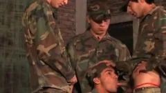 A young gay sex military teaching routine