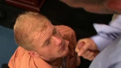 blond homo receives wazoo Nailed At Work