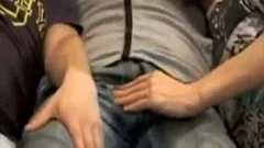 Papa bear receives plowed by 2 sexy twinks