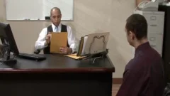 excited gay gets Nailed And Cummed In The Office