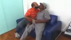 tasty Interracial men hammering