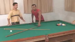 tight homosexual 3some On Tthellos dude Pool Table