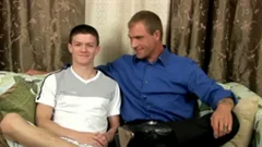 ribald homosexual teen receives ball creamed After Stuffing