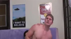 dude Sits On greetingss manfriend's Sturdy schlong ramrod