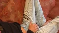 Smooth lad jerking off
