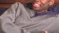 stunning young fellow black man slams older fellow