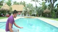 Izzy In A kinky Outdoor homosexual shlong sucking