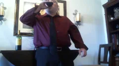 mature Suit strip (with Red Wine!)