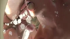 trickling man Juice On His Face