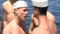 Sailors pounding At Sea