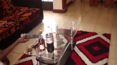 dark African teen (eighteen+) Strokes His large wang And Cums