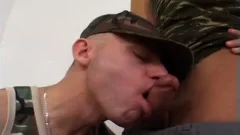 Army Physical Turns To lusty arse poundling For private Johnson