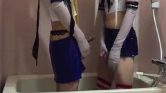 fine asian CD's gangbang In Bathtub