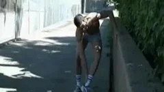 coach bangs a runner