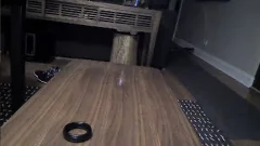 hairy Daddy Rides A vibrator And Cums