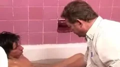 homo Bear And guy pounding In bathroom Tub