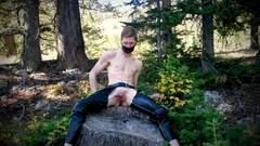 poking My humongous cock Into My Own pooper In The Forest For A enjoyment Day Of Self-drilling Myself raw Till I Creampie.