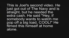 Caucasian military man helps with wanking