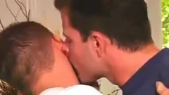 couple giving a kiss sucking anal hammering