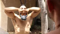 Manroyale Muscled Latino Sucks During Outdoor Workout