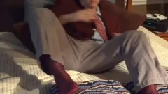 Stripping Down To Just A Coat And Tie To Do It