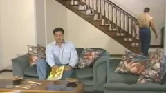 Two juicy gay dudes Scott Hardman And Tom West plow On A couch