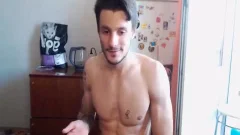 stylish lad Jerks His humongous rod And Cums Over His delicious Body