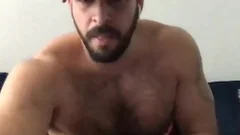 Beard Mascle Daddy Wanks Off gigantic penis And Cums A Lot