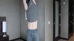 Fit Preppy twink Next Door Adrian Monroe Jerks Off