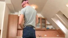 large penis Daddy Flip Flop And Facial cum