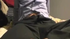 Guppie strips down and strokes his humongous schlong