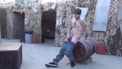 Blond guy gets His butt Rimmed And poked Outside doggystyle