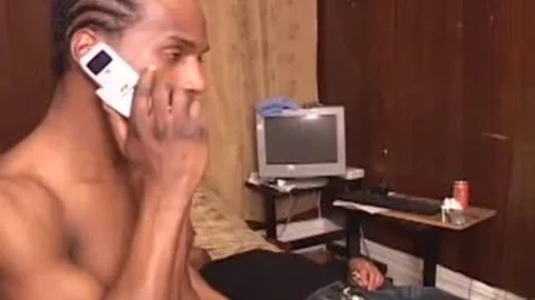 black homosexual guys Remy And Duke boneing On bed
